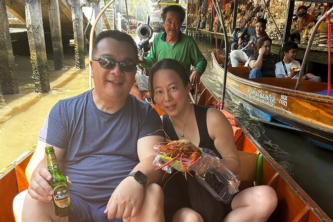Private Tour Maeklong Railway and Damnoen Saduak Floating Market - Maeklong Railway Market and the passing train