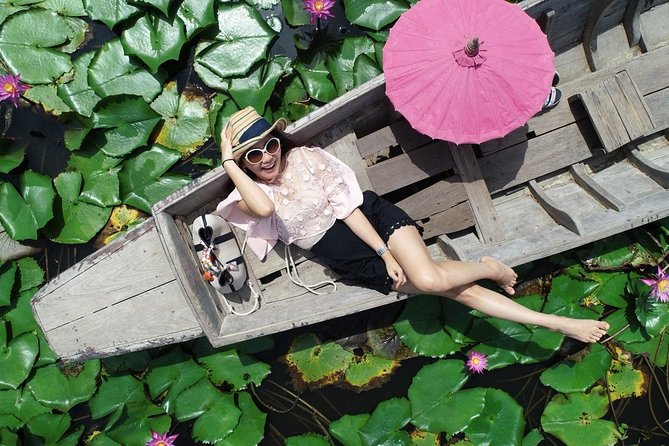 Red Lotus garden market with Thai culture halfday tour - Ten drone photos for the price