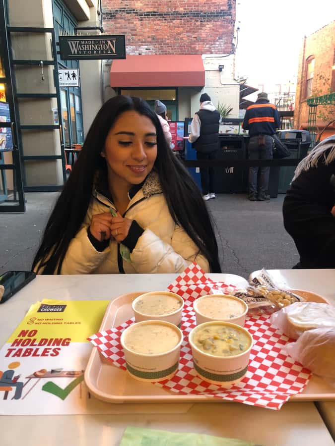 Secret Food Tours: Seattle Pike Place Market - Northwest Clam Chowder at the Center