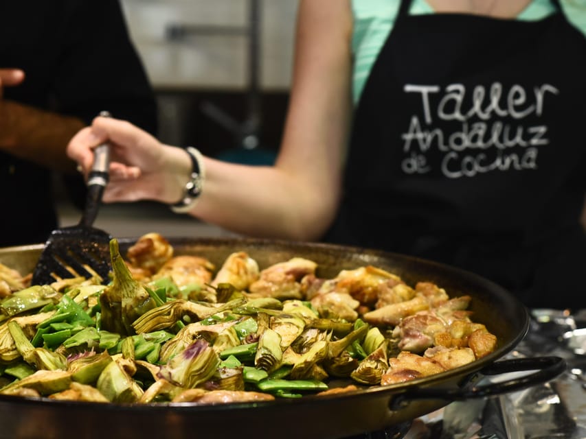 Seville: 3.5-Hour Spanish Cooking Class & Triana Market Tour - What you cook: salmorejo, chickpeas, and paella