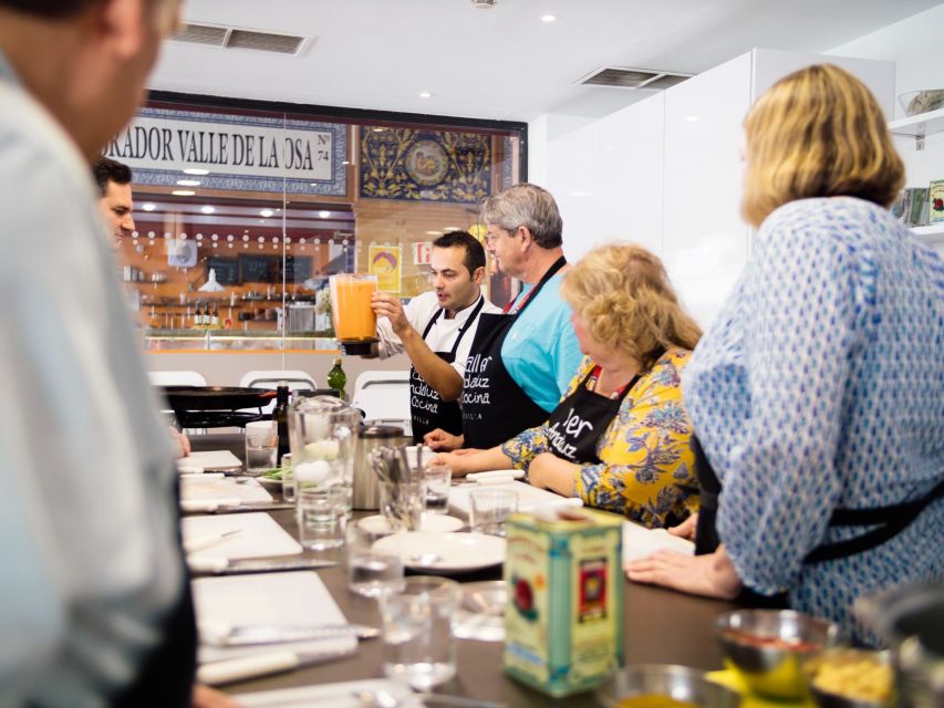 Seville: 3.5-Hour Spanish Cooking Class & Triana Market Tour - Sangria, wine, and the meal afterward