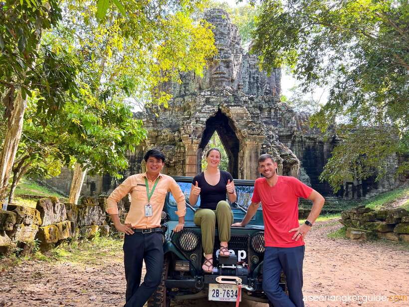 Siem Reap: Angkor Wat Sunrise and Market Tour by Jeep - Ta Prohm and Ta Nei under the trees