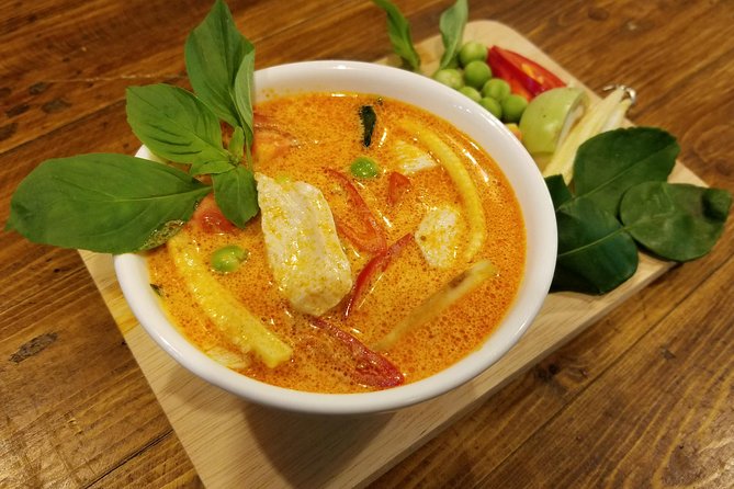 Tingly Thai Cooking Class with Morning Market Tour - Preparing curry paste and four dishes