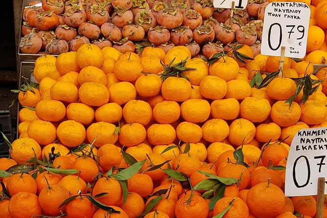 Traditional breakfast in markets with olive oil and honey tasting - A traditional pie in Psiri